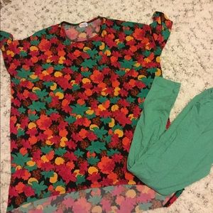 LULAROE SET! L Irma + OS Legging